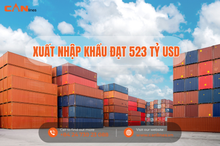 Xuất nhập khẩu đạt 523 tỷ USD